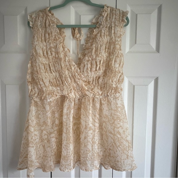 torrid Tops - Torrid Women 2(2XL) Fairycore Soft Romantic Ruched Peplum Top Boho Whimsical